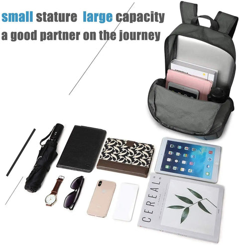Lightweight 20L Packable Backpack For Travel And Hiking Foldable Daypack For Men And Women shown with items like books and gadgets