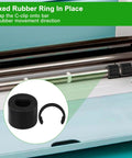 4 Pack Rubber Roller Replacements And Retaining Clip Rings For Cricut Maker Keep Rollers From Moving Easy Install Durable Rubber Rollers And Clip Rings For Smooth Crafting on cutter bar