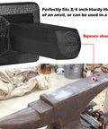 Anvil Hardy Cutter Tool Three Quarter Inch Shaft For Hot Cut Work Forge Tool Shank Cutter with black finish for anvils or vises.