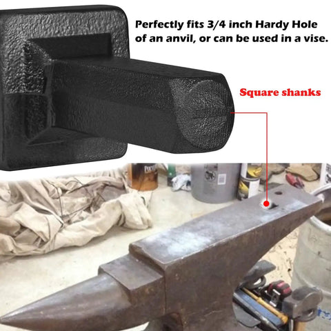 Anvil Hardy Cutter Tool Three Quarter Inch Shaft For Hot Cut Work Forge Tool Shank Cutter with black finish for anvils or vises.