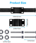 Product size dimensions for Kiddo Height Adjustable Electric Scooter Handlebar Grip Bar with parts and measurements.