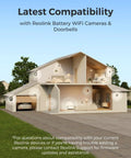 Cutout house showing installation of Home Hub For Up To 8 Battery And WiFi Security Cameras With Encryption Privacy