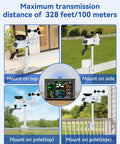 10 In 1 Wireless Weather Station With Outdoor Sensor Rain Gauge Atomic Clock Wind Speed And Direction in various installations