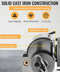 Built Like A Tank 3 Jaw Chuck Rotary Indexing Head Kit For CNC Mill With Vertical Horizontal Setup Including Tailstock and Precision Dividing Plates For Wood And Metal Machining, close-up of solid cast iron construction.