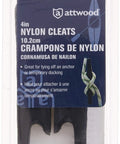 Packaging of Nylon Dock Cleats 4 Inch Long Pre Drilled For Size 12 Fasteners Sold In Pairs Anchor Tie Off Or Temporary Docking