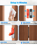 Setup instructions for Slim Magnetic Cabinet Door Catches Set Of 9 Pairs Matte Black Stick On No Drill Adhesive Magnets