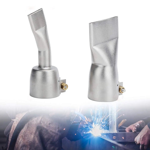 Top Tier 2 Pack Flat Welding Nozzle Tips For Hot Air Gun Stainless Steel Wide Nozzles 20mm Small And 40mm Large Soldering Accessory