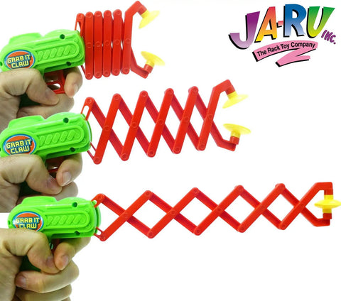 Robot Arm Claw Grabber Toy Set With 12 Inch Reach Two Pack In Random Colors For Kids Plus Collectible Bouncy Ball ASTM Tested And USA Approved Indoor Outdoor Play Easy Object Pickup