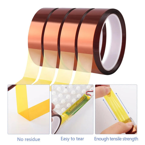 Four Rolls 20mm by 25m Heat Resistant Sublimation Tape For Heat Press And Soldering, No Residue, Awesome For Coffee Cups And Mug Printing.