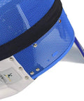 Detailed view of Fencing Foil Mask Helmet CE 350N Certified National Grade Masque, mesh texture with waterproof lining