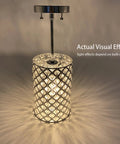 Crystal Flush Mount Ceiling Light, 1 Light, Bulb Included, Silver Chrome Finish, lit showing pattern on wall, modern vibe.