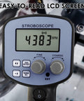 Digital Handheld Stroboscope With Wide Range From 50 To 12,000 FPM showing easy-to-read LCD screen and control knobs.