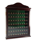 63 Golf Ball Display Case With Door Wall Mount Cabinet In Mahogany Wood Holds Up To 63 Balls Perfect Gift For Golfers Elegant Display