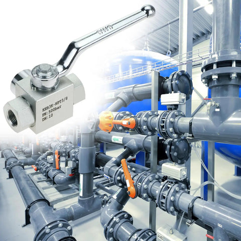 Three Eighth Inch NPT Female High Pressure Hydraulic Ball Valve Three Way 7250 PSI Workhorse For Water Oil And Gas Flow Control