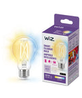Single Pack Clear Filament LED Smart Bulb 60W Equivalent A19 Tunable White With Motion Sensing E26 Indoor Lighting Works With Voice Or App SpaceSense Ready Matter Compatible, bulb and box