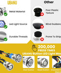 Collage showing 2 Pack Chassis Switch With Metal Button 12mm Boot Reset And 16mm Host Switch Cable 60cm Extension features.