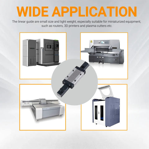 Image showing wide application of Two Pack 500mm MGN12H Linear Rail Guides With Carriages For CNC Machines and 3D Printers