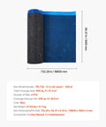 Heavy Duty Floor Underlayment Covers Four Hundred Square Feet Featuring Integrated Vapor Barrier And Acoustic Core, blue roll measuring 732.28 x 39.37 inches.