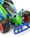 Front view of Toy Story Inspired RC Car for Kids with Steering Wheel Controller showing colorful design and detail