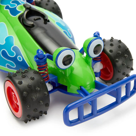Front view of Toy Story Inspired RC Car for Kids with Steering Wheel Controller showing colorful design and detail