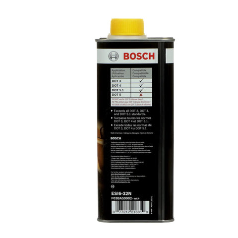 Back view of Low Viscosity Brake Fluid For All Vehicles With Extended Life Next Gen Formula DOT 3 DOT 4 DOT 5.1 Compatible bottle