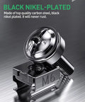 Black nickel-plated M6 screw and cage nut set for reliable hardware in server cabinets, part of No Sweat 100 Pack M6 X 16mm Rack Mount Cage Nuts Heavy Duty Screw And Washer Hardware Kit.
