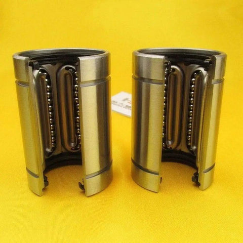 Open Linear Motion Bushing Bearing 12x21x30mm Two-Pack LM12UU-OP Precision Guide for smooth rollers and rugged steel housing