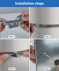 Installation steps for Adjustable Sign Mounting Brackets For Large Poles, Fits 4 To 15 Inch Metal Street Sign Poles.