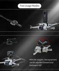 Camera Expansion Mount With One Quarter Inch Adapter for DJI Mini 2 Mini 3 Mavic Drones and Action Cams, two usage modes shown