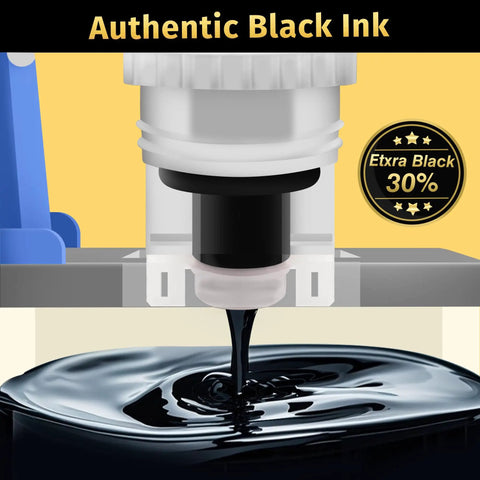 Sublimation Ink 337ML Autofill Bottles For Epson EcoTank Printers ET 2400 2720 2760 2750 4800 2800 2803 2850 Great For Mugs And T Shirts Heat Transfer black ink pouring.