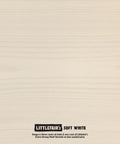 Top Shelf Water Based Wood Stain In Soft White For Indoor Timber Doors And Skirting Boards Non Toxic Quick Dry Finish Easy Wipe On, on fine sanded pine.