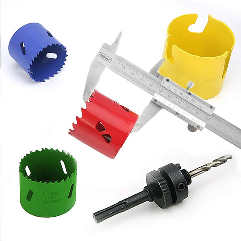 Pro Grade Vernier Caliper Measuring Tool In Stainless Steel, 6 Inch (150 mm) holding red drill bit set, various sizes