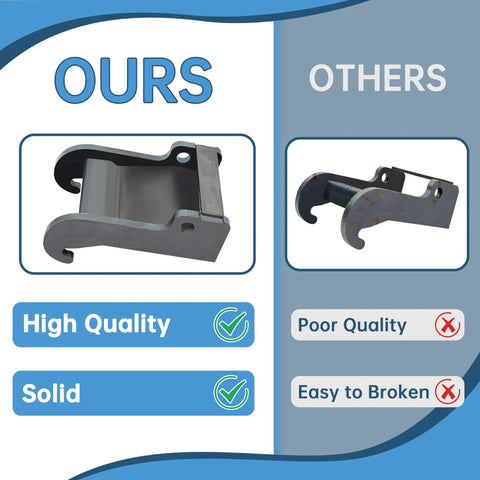 Comparison of X Change Coupler Bracket Quick Attach For Bobcat E Series And Old Style Quick Attach Mini Excavator Bucket Mounting Accessory