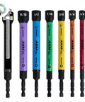 16 Piece Magnetic Nut Driver Set With Long 6 Inch Shanks Quarter Inch Hex Pro Grade Cr V Steel SAE And Metric Nut Drivers