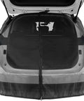 Opened SUV trunk with Tailgate Mesh Screen for SUV and MPV, Breathable Car Tailgate Net With UV Sun Protection, camping view