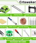 100W Digital Soldering Station Kit With 2 Helping Hands, Fast Heat, Big LED Display, Temperature Range 180 Celsius To 480 Celsius