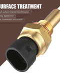Front view of Engine Coolant Temperature Sensor For Delphi III Brass Body Water Temperature Sensor With High Temperature Resistance OEM Numbers 15404280 12191170 60811520 12608814 Durable Plastic Alloy Sensor For Auto Engine Cooling System showing brass body and connector.
