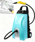 Heavy Duty Commercial Steam Cleaner 3000W High Temp Steamer With 3.5L Large Tank Adjustable Pressure Quick 20 Second Heat Up For Home Kitchen Car And Industrial Cleaning Blue Finish Super Efficient with hose and wand.