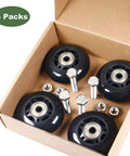 Heavy Duty 2.5 Inch PU Caster Wheels For Exercise Bike And Treadmill transport in a box with bolts and nuts.