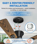 Easy installation guide for 52 Inch Ceiling Fan With Remote Control And Integrated Lighting Flush Mount Style With Real Wood Blades And Matte Black Finish.