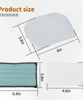 Product size diagram showing components of Outside Replacement Lenses For 9100XX And 9100XXVI Helmet Hood Kit, various measurements visible.