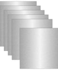 Six Pack 5052 Aluminum Sheet Metal 12x12 Inch Flat Plate 0.02 Inch Thick With Protective Film For DIY Crafts, Welding