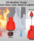 Waterproof Wire Connectors 50 Pack for 18 to 10 AWG Wiring Silicone Filled IP68 Pro Grade shown with fire and ice resistance