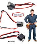 Fridge Defrost Thermostat Bimetal Replacement Part For Easy Install No Fuss Fixes Temperature Control Issues Fridge Too Warm Or Freezer Not Defrosting Fits Whirlpool WPW10225581 PS11750673 2149849 By DR Quality Parts shown with red and black wires