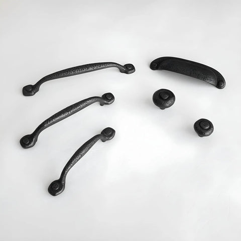 Solid Core Cabinet Pulls 10 Pack Black Iron Rustic Style Handles For Doors And Dresser Drawers 3 Inch Center To Center Built To Last