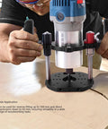 Built Like A Tank Aluminum Alloy Router Table Lift Base With Dead Nuts Accurate 65mm Plunge Mounting Plate for precise woodworking tasks.