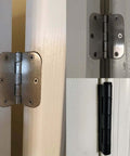Rounded Matte Black Door Hinges Set Three And A Half Inch Five Eighths Inch Radius Thirty Pack Interior Flat Iron Bifold Standard Hinge