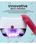 Portable Ultrasonic Denture And Retainer Cleaner Case With Automatic Wash Feature And Built In Filter for precise cleaning of dental gear.