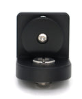 Mini Right Angle L-Shape Bracket Mount Plate Kit With 3/8-16 And 1/4-20 Screws, CNC machined aluminum, front view.