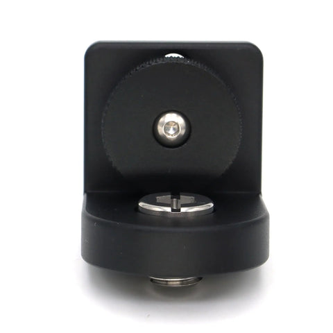 Mini Right Angle L-Shape Bracket Mount Plate Kit With 3/8-16 And 1/4-20 Screws, CNC machined aluminum, front view.